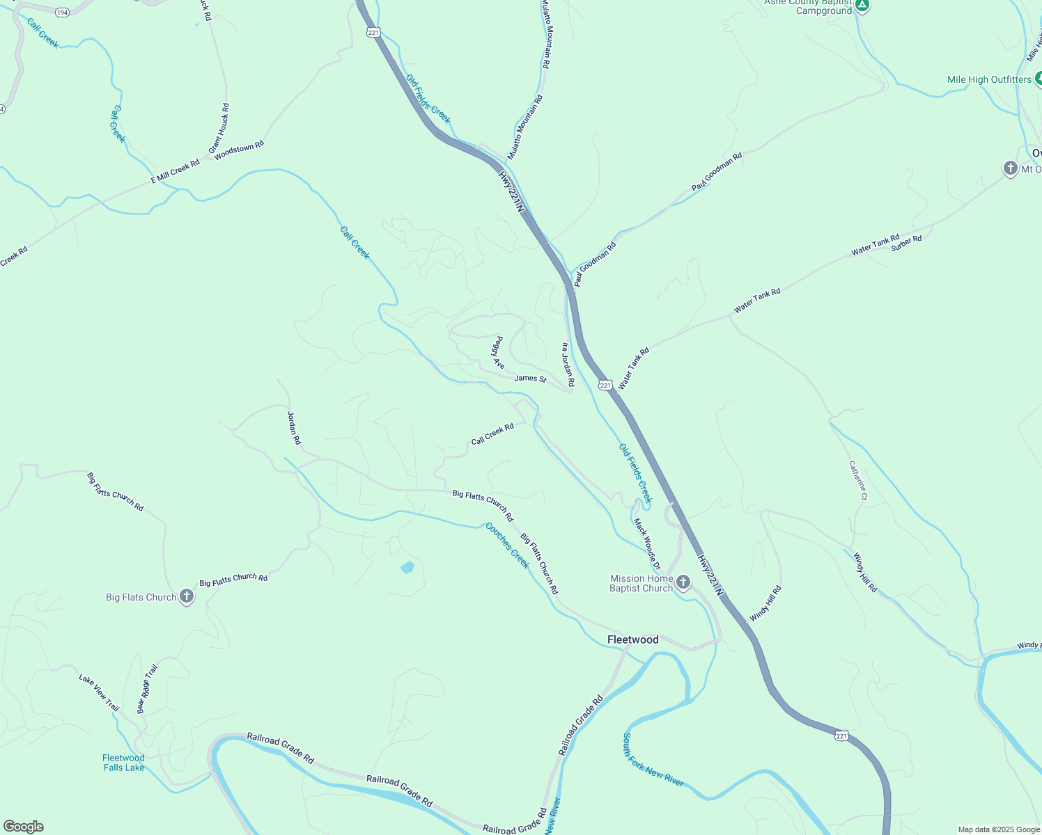 map of restaurants, bars, coffee shops, grocery stores, and more near 639 Call Creek Road in Fleetwood