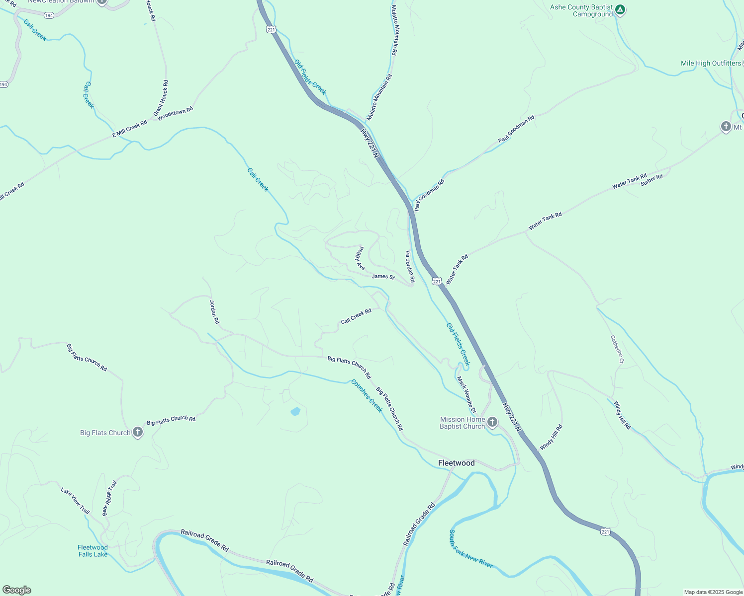 map of restaurants, bars, coffee shops, grocery stores, and more near 639 Call Creek Road in Fleetwood