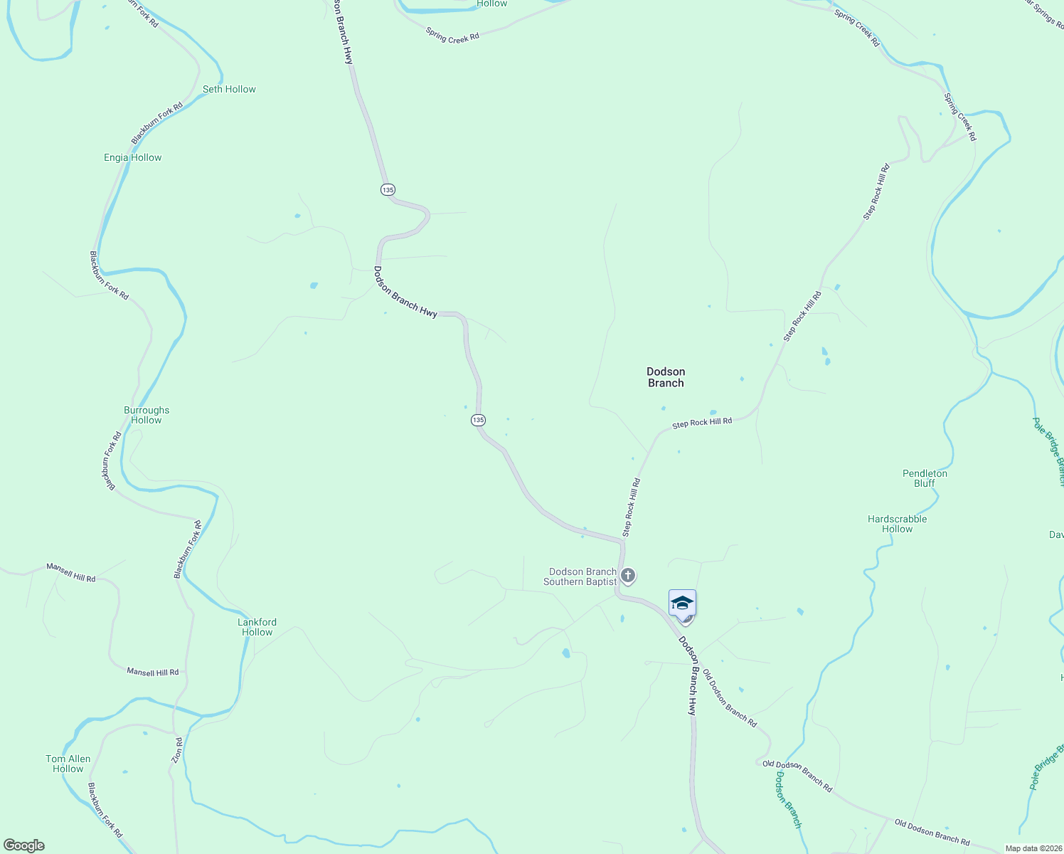 map of restaurants, bars, coffee shops, grocery stores, and more near 15725 Dodson Branch Hwy in Cookeville