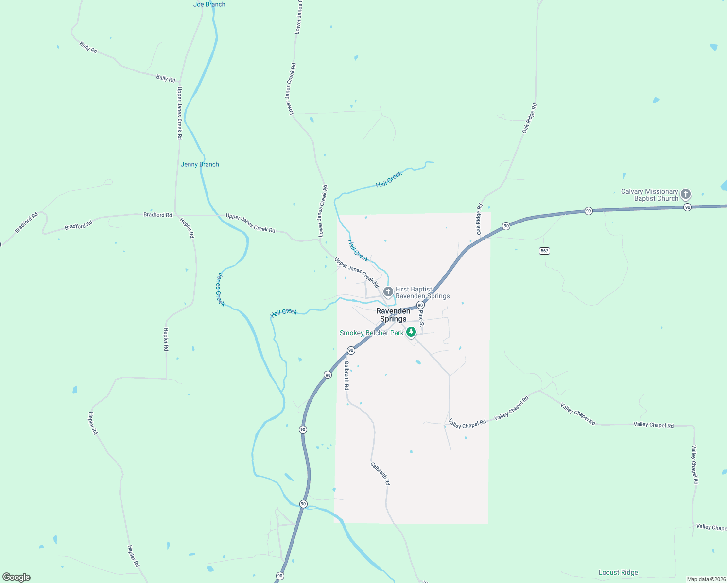 map of restaurants, bars, coffee shops, grocery stores, and more near 142 Upper Janes Creek Road in Ravenden Springs