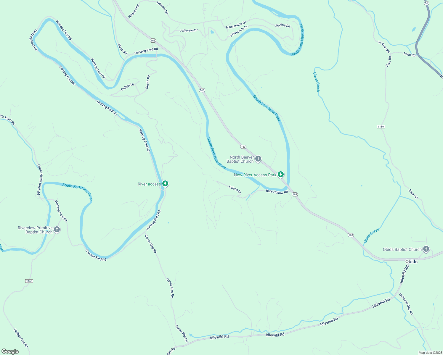 map of restaurants, bars, coffee shops, grocery stores, and more near 560 Falcon Drive in West Jefferson
