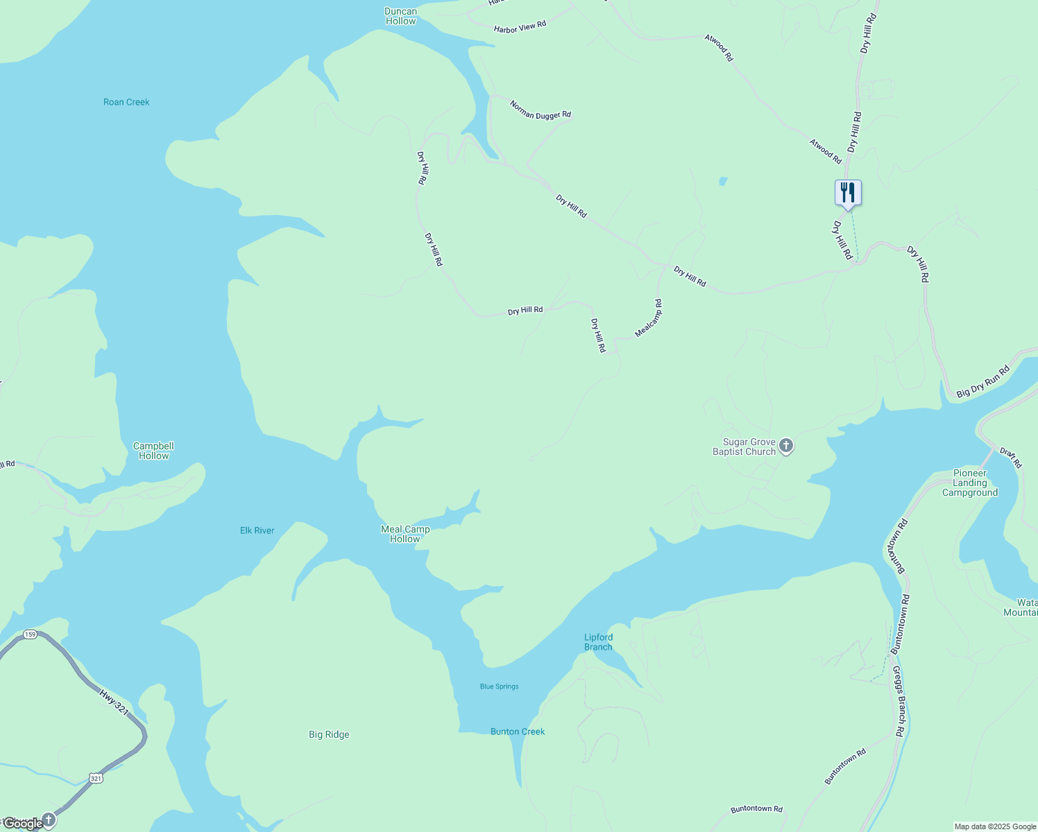 map of restaurants, bars, coffee shops, grocery stores, and more near in Butler