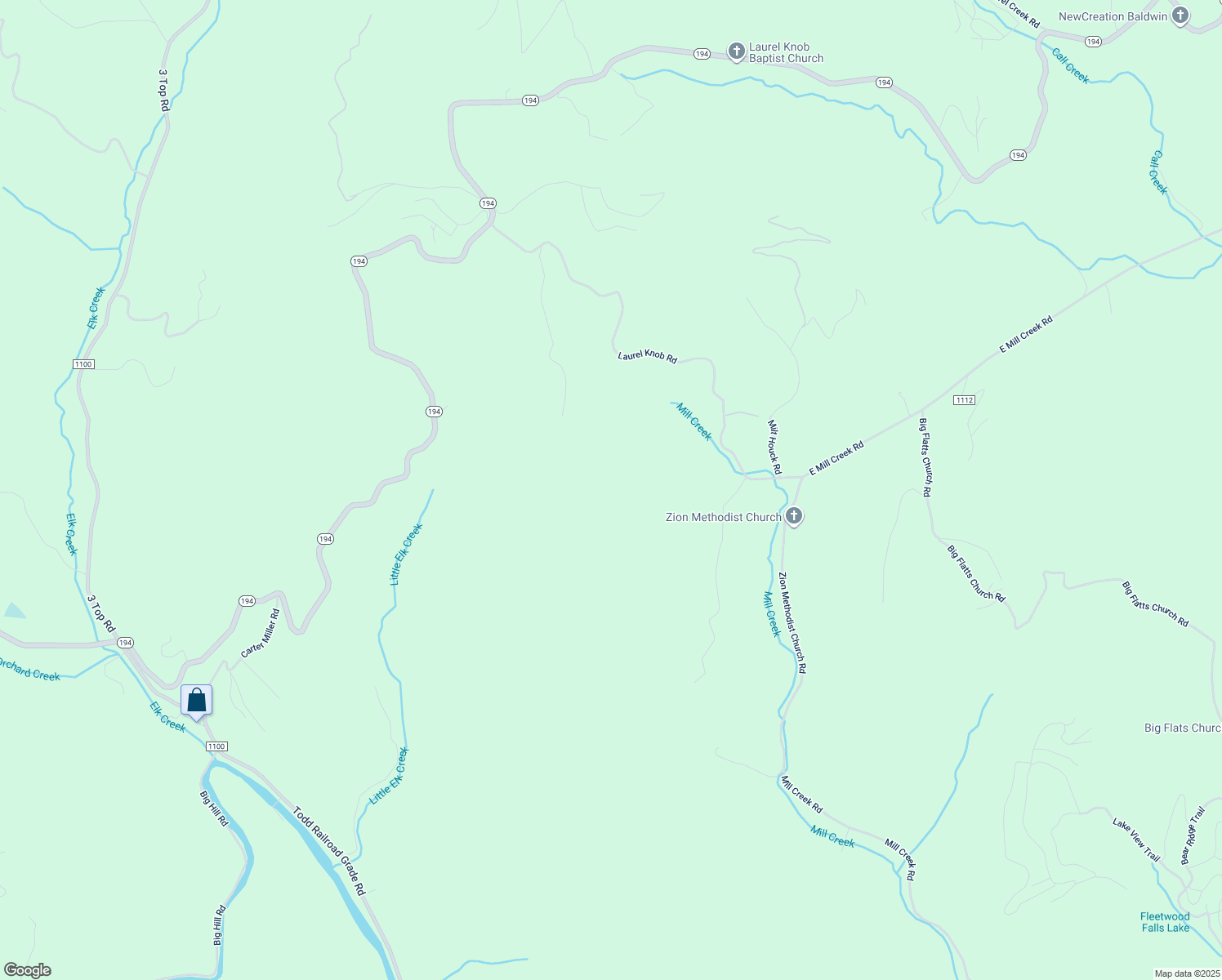map of restaurants, bars, coffee shops, grocery stores, and more near 651 Laurel Knob Road in Todd