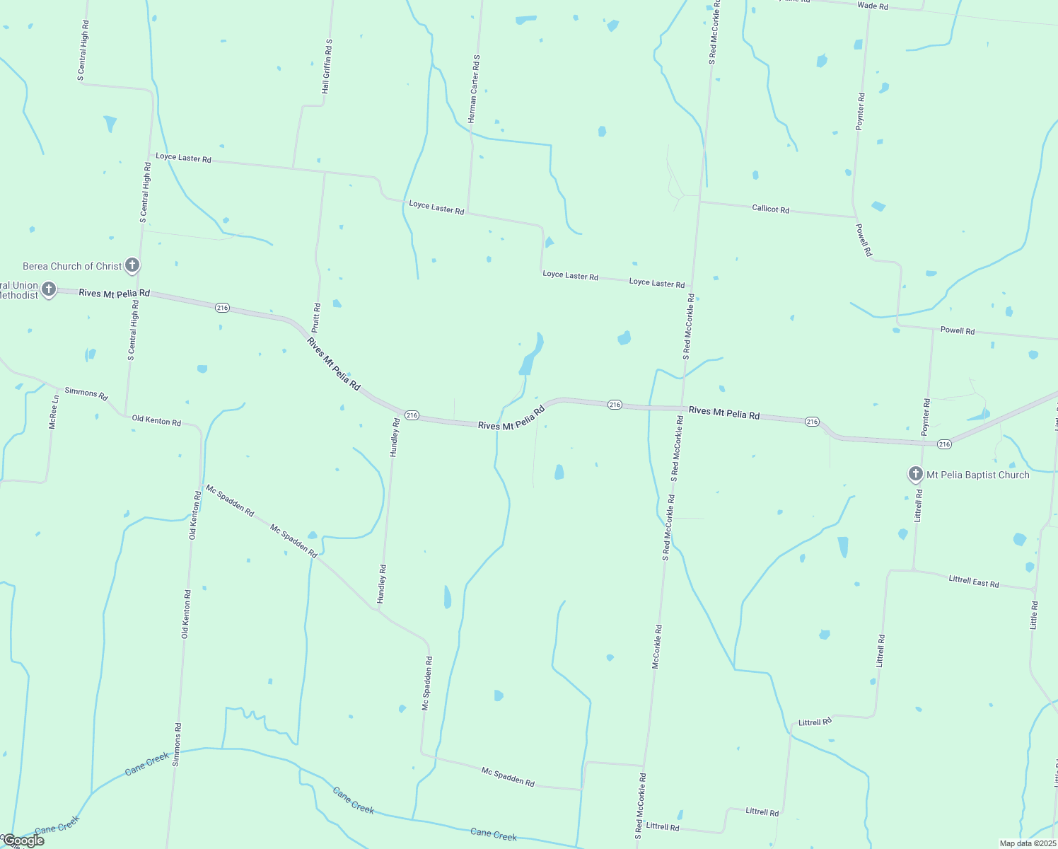 map of restaurants, bars, coffee shops, grocery stores, and more near 5587 Rives Mount Pelia Road in Rives