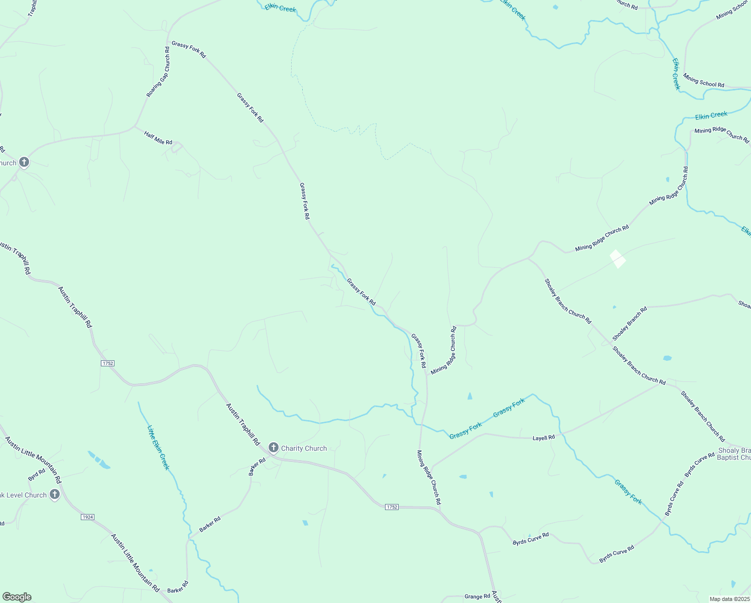 map of restaurants, bars, coffee shops, grocery stores, and more near 100 Beaver Road in Elkin