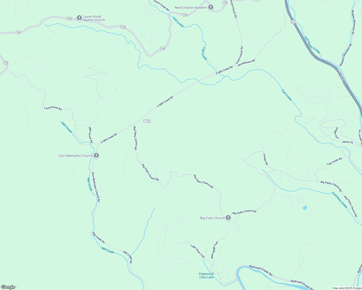 map of restaurants, bars, coffee shops, grocery stores, and more near 3064 Big Flatts Church Road in Fleetwood