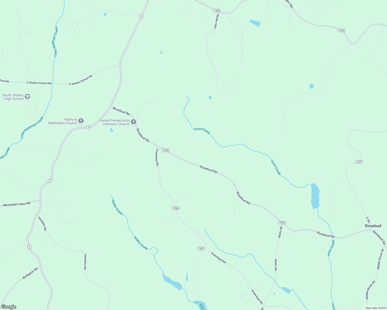map of restaurants, bars, coffee shops, grocery stores, and more near 2946 Rosebud Road in Walnut Cove