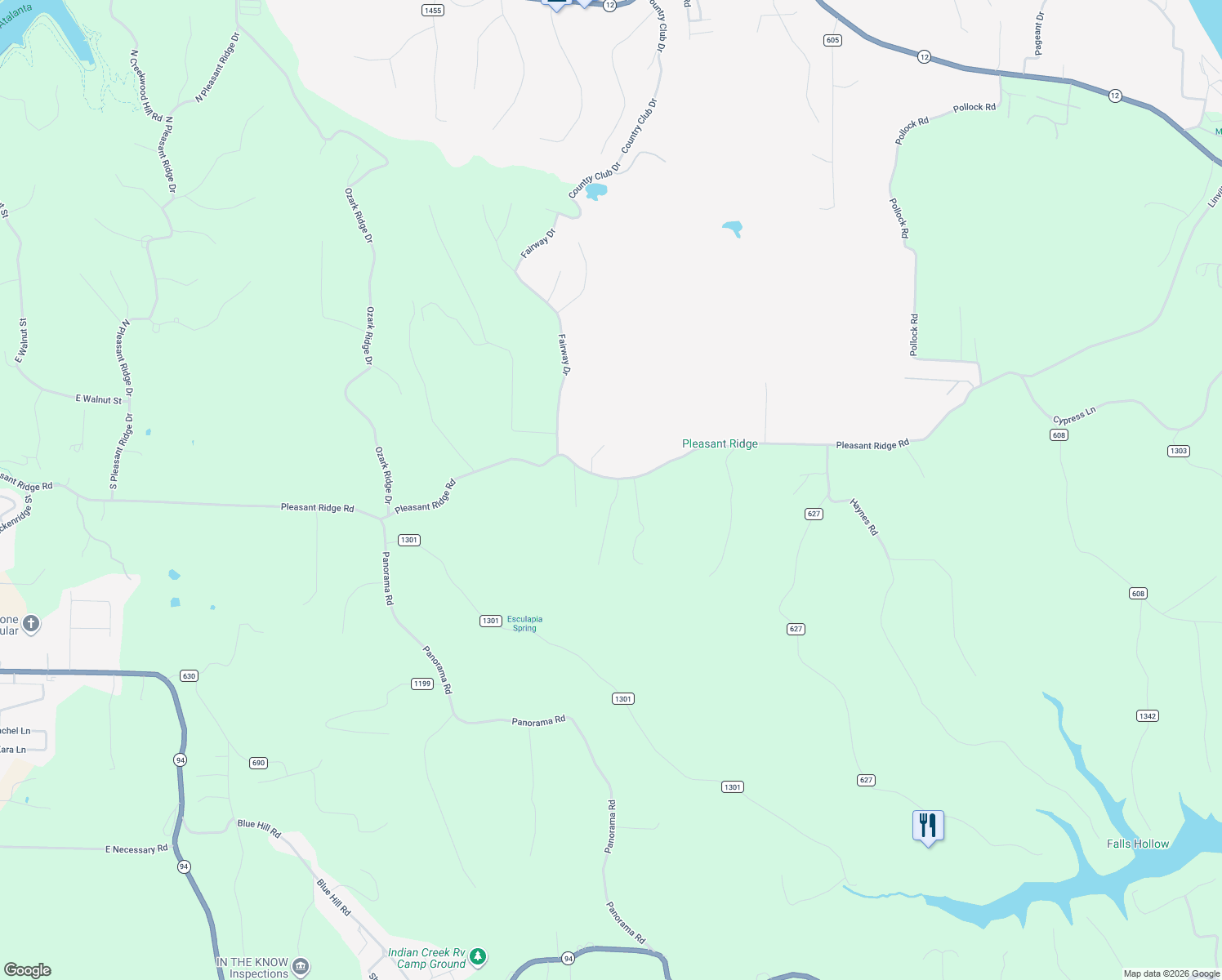 map of restaurants, bars, coffee shops, grocery stores, and more near 14245 Pleasant Ridge Road in Little Flock