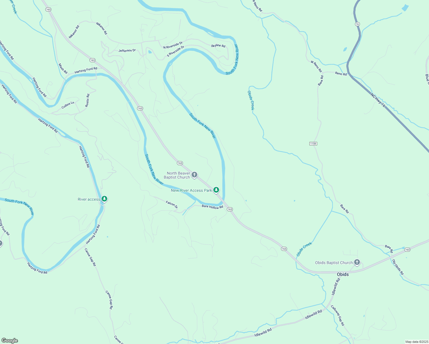 map of restaurants, bars, coffee shops, grocery stores, and more near 206 Holly Ridge Road in West Jefferson