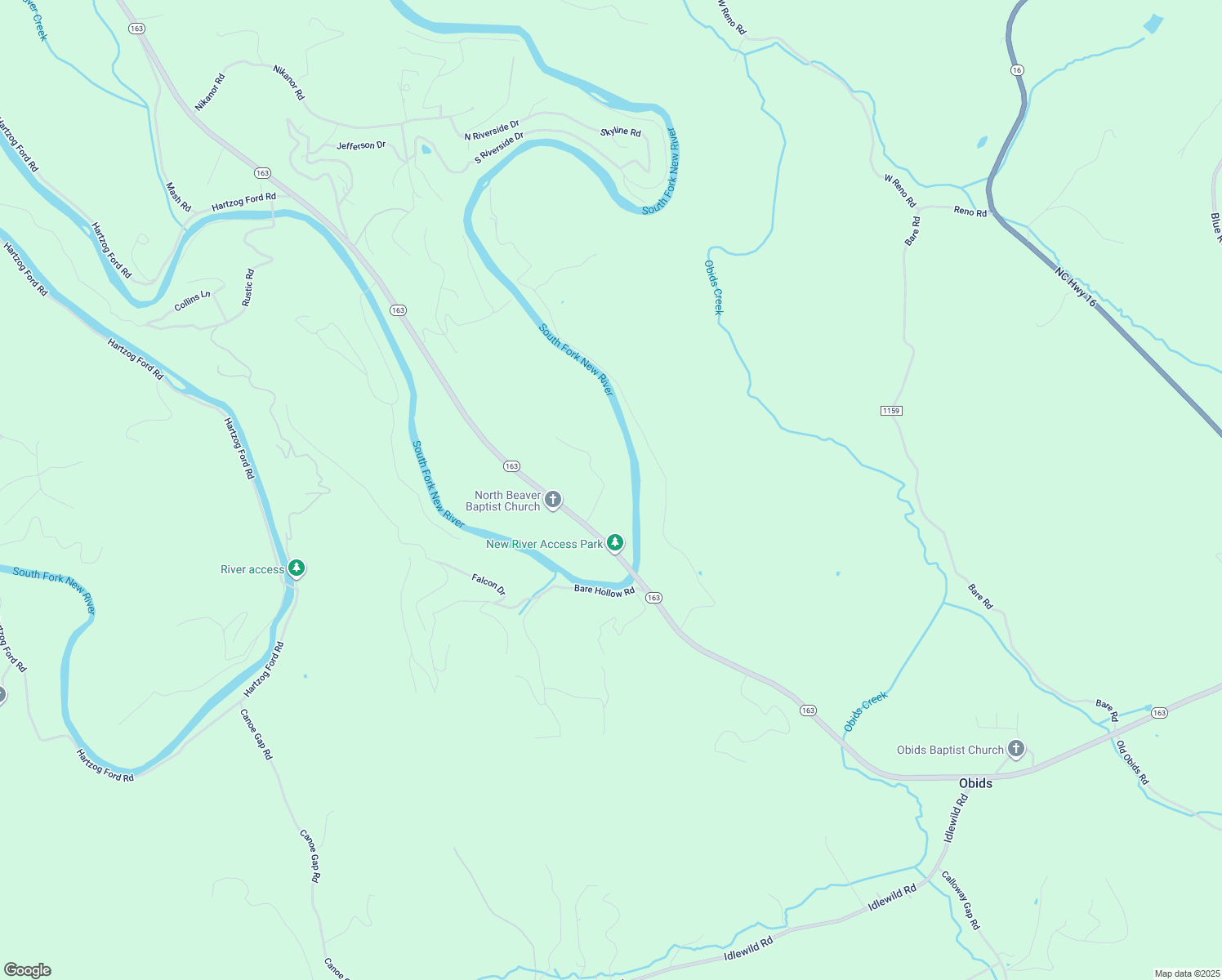 map of restaurants, bars, coffee shops, grocery stores, and more near 206 Holly Ridge Road in West Jefferson