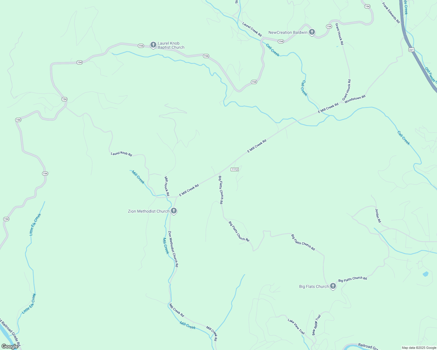 map of restaurants, bars, coffee shops, grocery stores, and more near 4271 Big Flatts Church Road in Todd