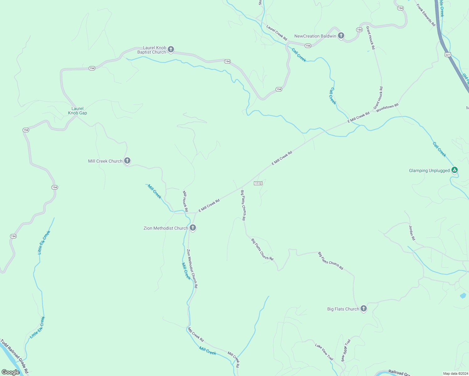 map of restaurants, bars, coffee shops, grocery stores, and more near 111 Pocono Trail in Todd