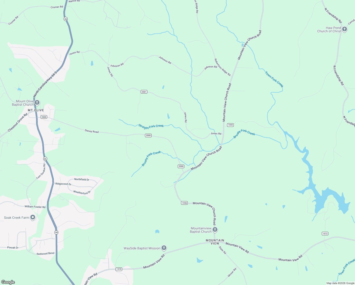 map of restaurants, bars, coffee shops, grocery stores, and more near 1741 Denny Road in King