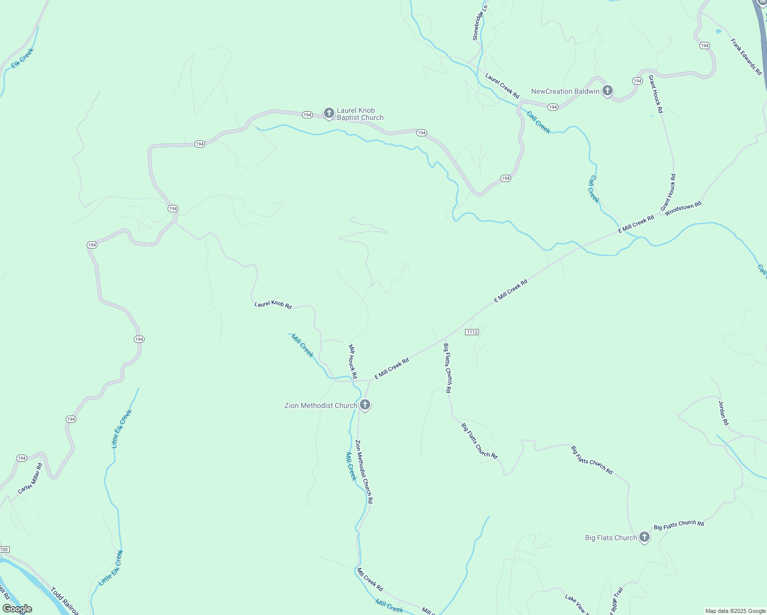 map of restaurants, bars, coffee shops, grocery stores, and more near 522 Milt Houck Road in Todd