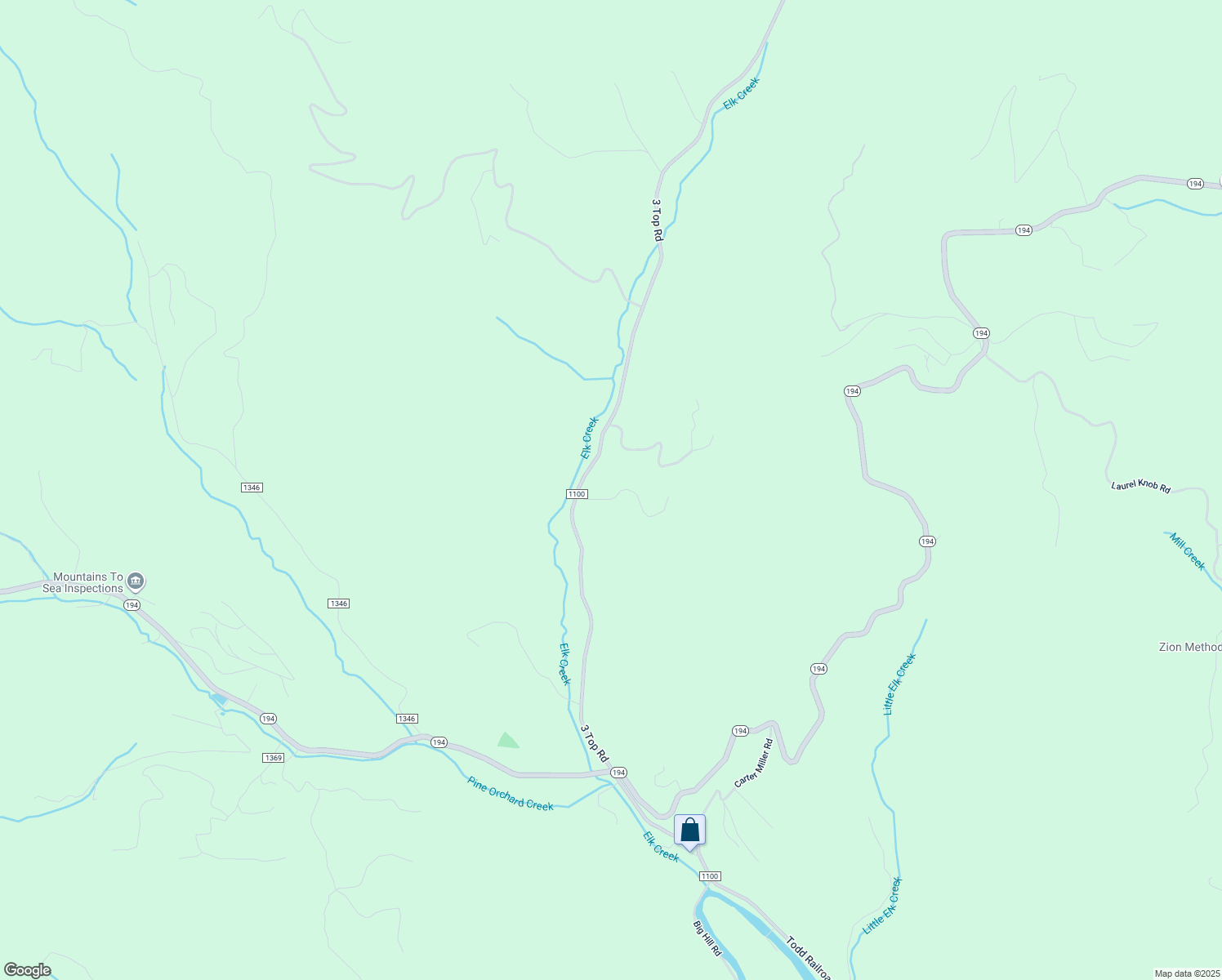 map of restaurants, bars, coffee shops, grocery stores, and more near 209 Elkland Meadows Drive in Todd