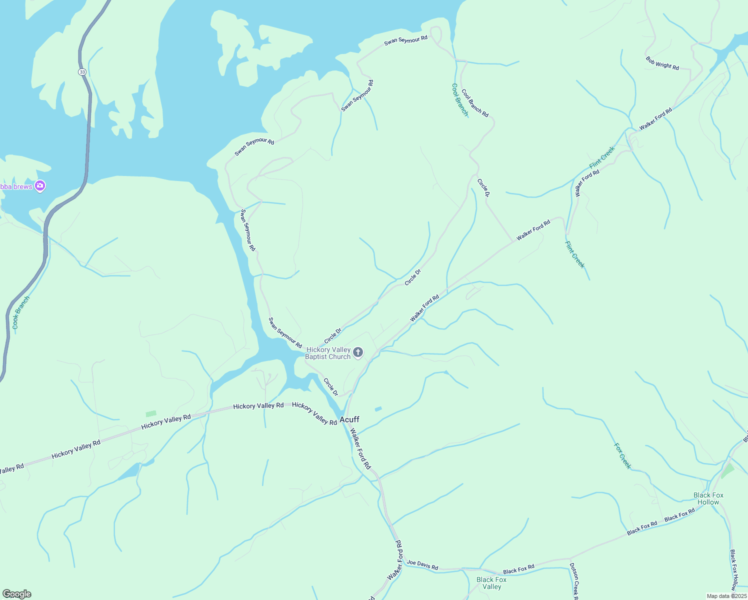 map of restaurants, bars, coffee shops, grocery stores, and more near 277 Circle Drive in Maynardville