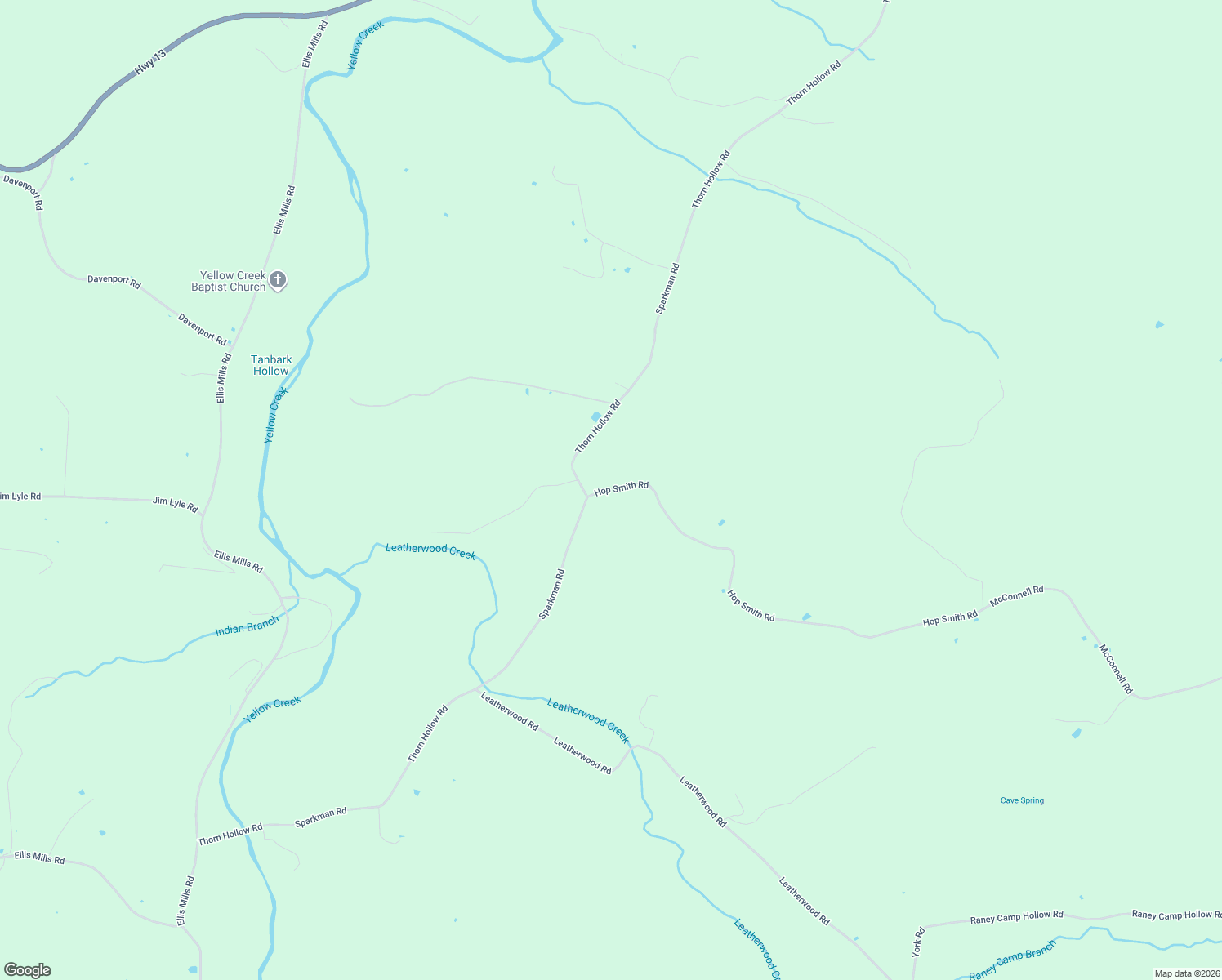 map of restaurants, bars, coffee shops, grocery stores, and more near 1130 Sparkman Road in Cumberland Furnace