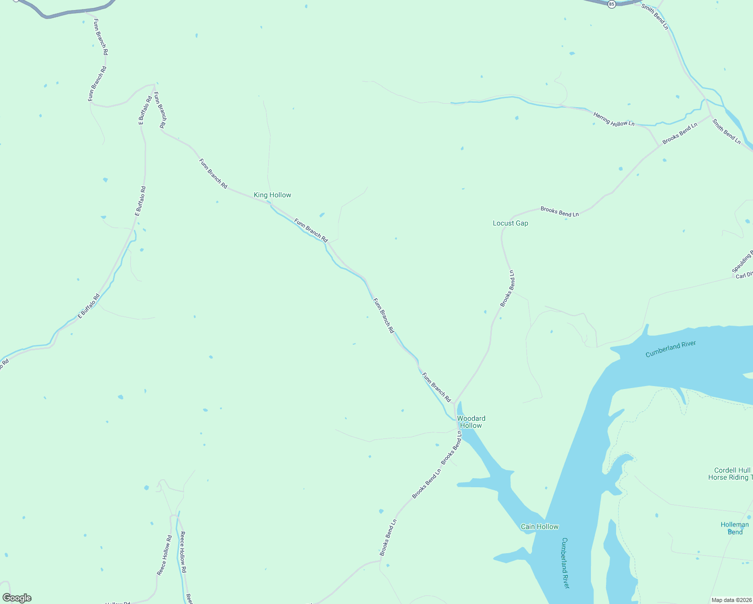 map of restaurants, bars, coffee shops, grocery stores, and more near 549-781 Funn Branch Road in Gainesboro