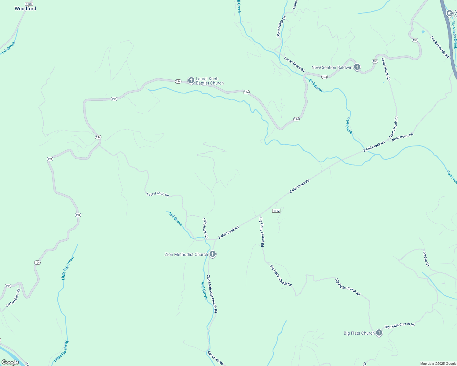 map of restaurants, bars, coffee shops, grocery stores, and more near 250 Jeb Hull Ridge Road in Todd