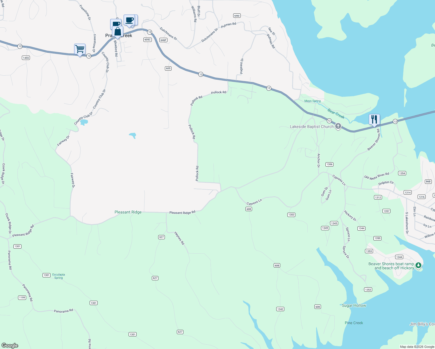 map of restaurants, bars, coffee shops, grocery stores, and more near 8000 Pollock Road in Little Flock