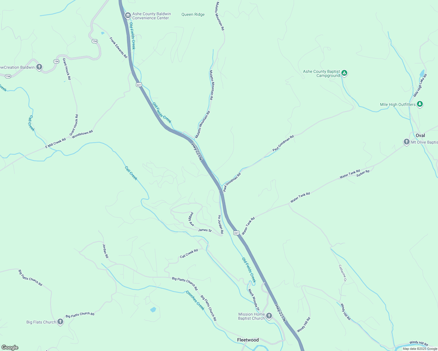 map of restaurants, bars, coffee shops, grocery stores, and more near 126 Joe Owens Road in Fleetwood