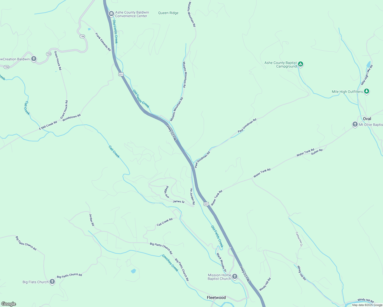 map of restaurants, bars, coffee shops, grocery stores, and more near 126 Joe Owens Road in Fleetwood