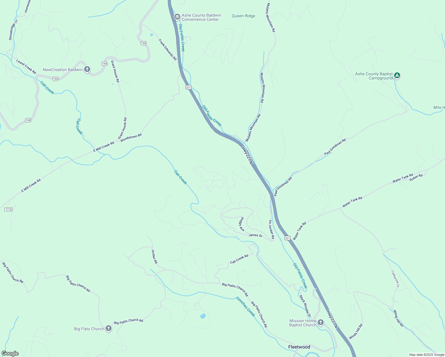 map of restaurants, bars, coffee shops, grocery stores, and more near 241 Charlie Warwick Road in Fleetwood