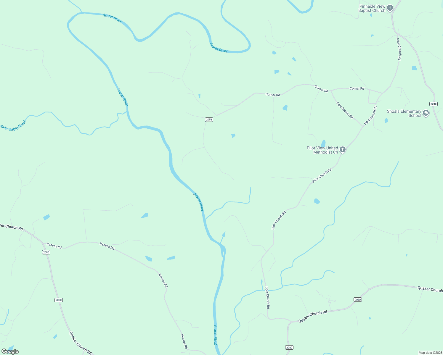 map of restaurants, bars, coffee shops, grocery stores, and more near 1096 Corner Road in Pinnacle