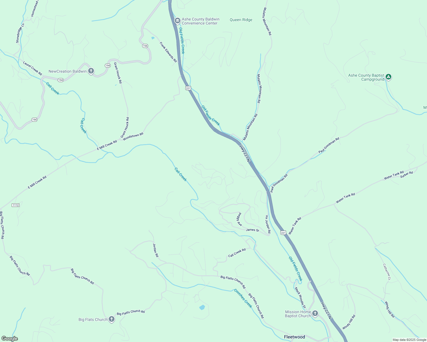 map of restaurants, bars, coffee shops, grocery stores, and more near 321 Charlie Warwick Road in Fleetwood
