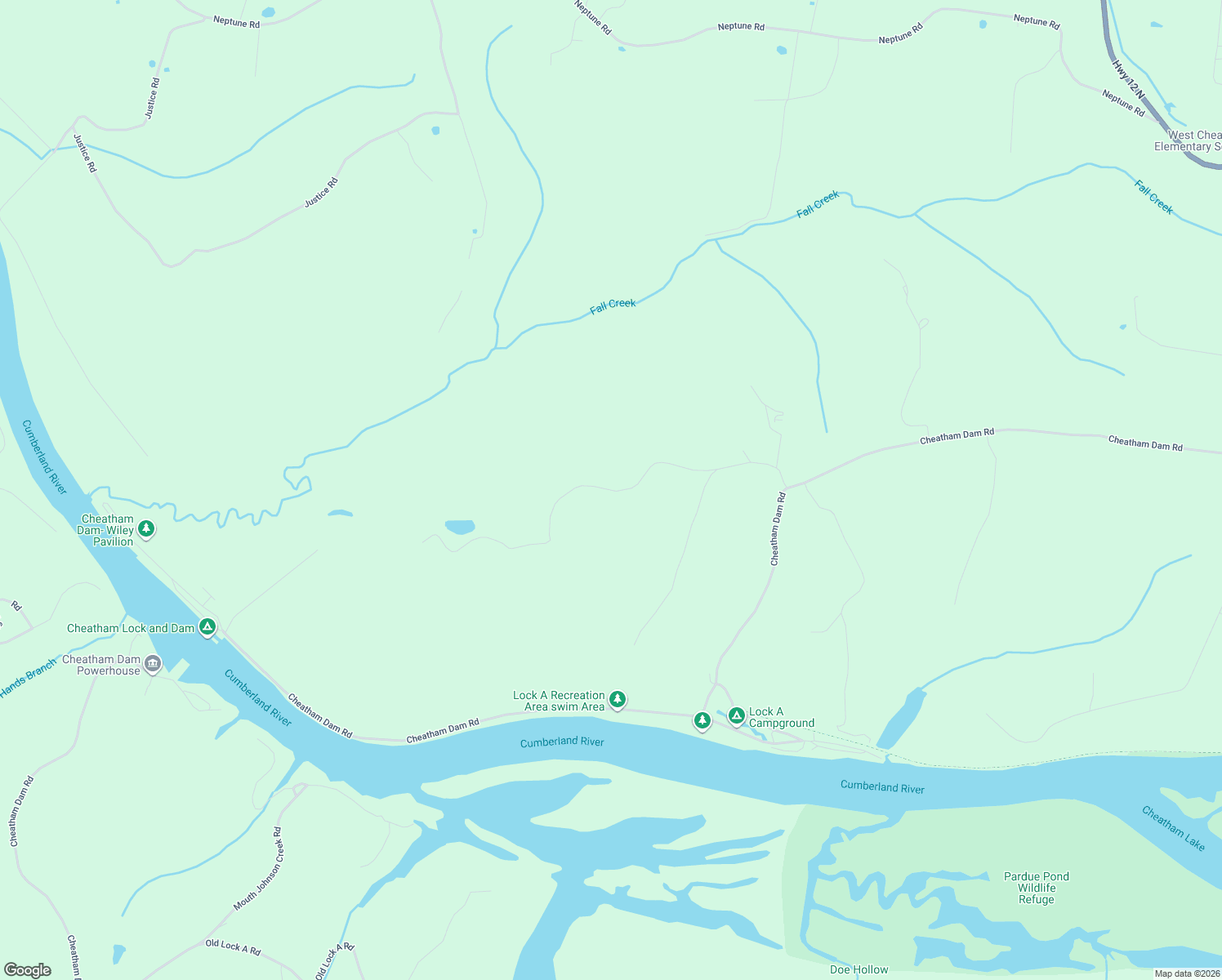 map of restaurants, bars, coffee shops, grocery stores, and more near Beech Grove Road in Ashland City