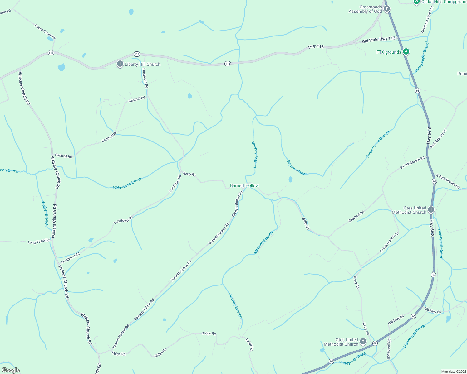 map of restaurants, bars, coffee shops, grocery stores, and more near 744 Berry Rd in Bulls Gap