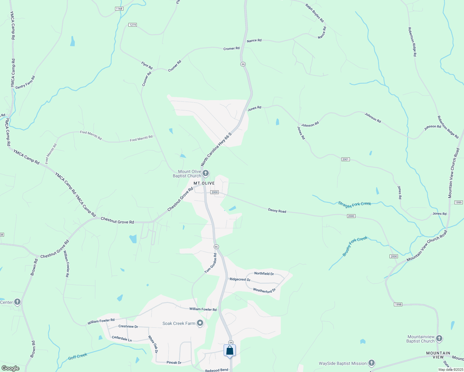 map of restaurants, bars, coffee shops, grocery stores, and more near 1068 Pasture Ridge Road in King