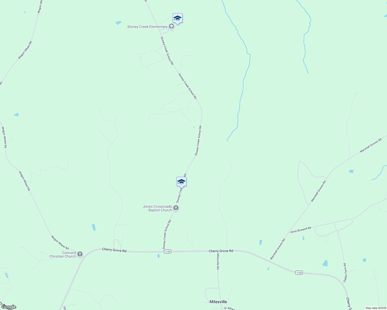 map of restaurants, bars, coffee shops, grocery stores, and more near 3047 Stoney Creek School Road in Reidsville