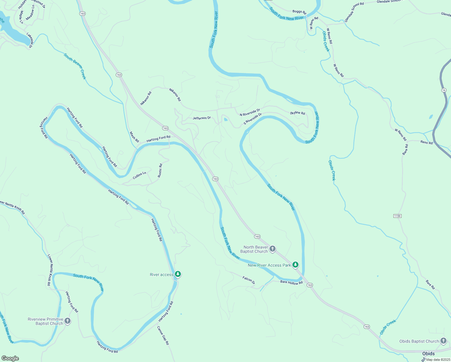 map of restaurants, bars, coffee shops, grocery stores, and more near 155 Autumn Run Road in West Jefferson