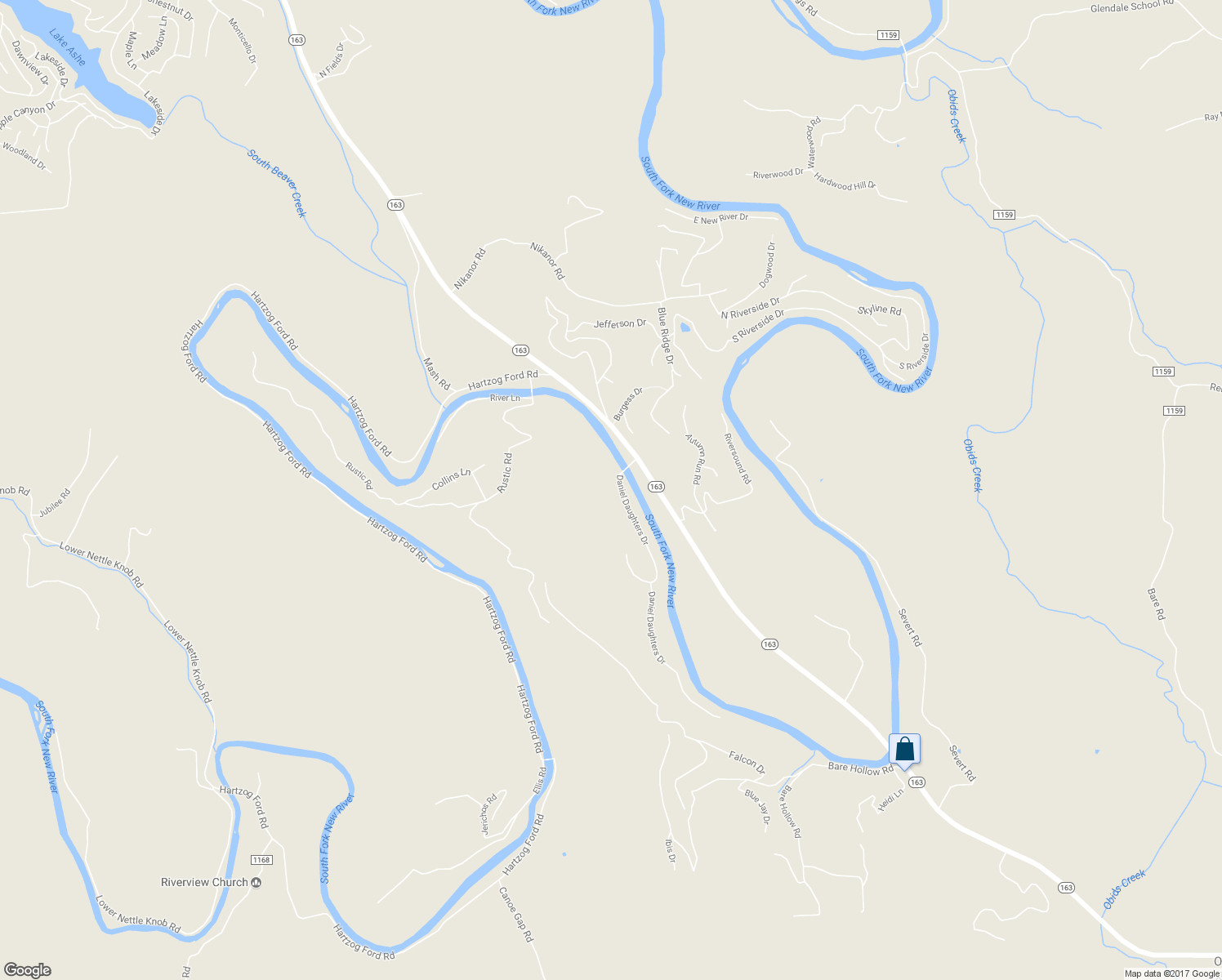 map of restaurants, bars, coffee shops, grocery stores, and more near 178 Daniel Daughters Drive in West Jefferson