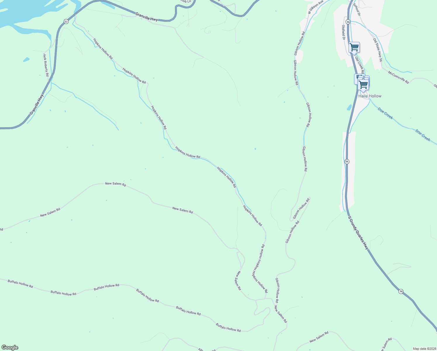 map of restaurants, bars, coffee shops, grocery stores, and more near 1062-1180 Pinchgut Rd in Gainesboro