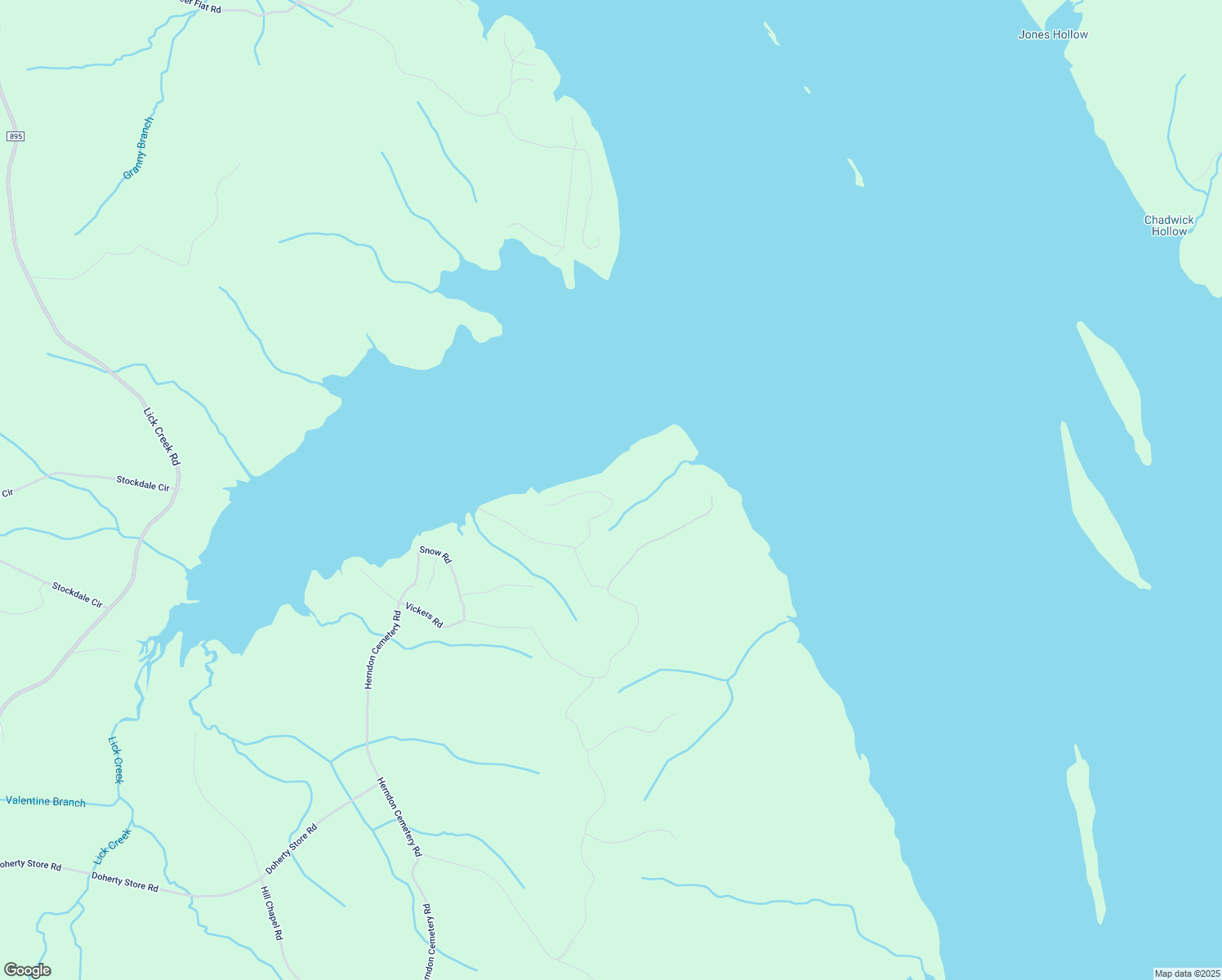 map of restaurants, bars, coffee shops, grocery stores, and more near 1413 Vickers Road in Big Sandy