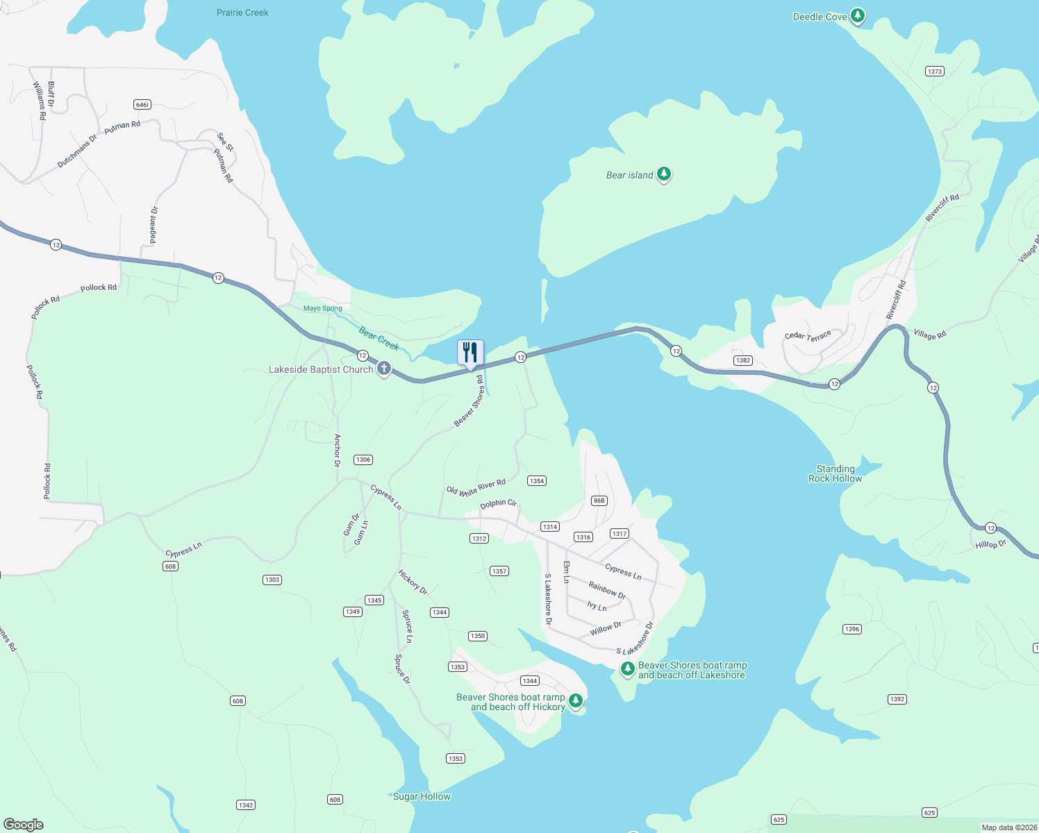 map of restaurants, bars, coffee shops, grocery stores, and more near 8237 Crows Roost Place in Rogers