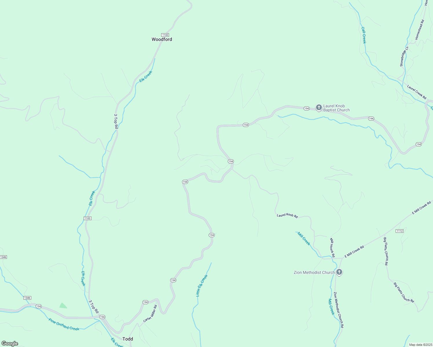 map of restaurants, bars, coffee shops, grocery stores, and more near 143 Elk Crossing Drive in Todd
