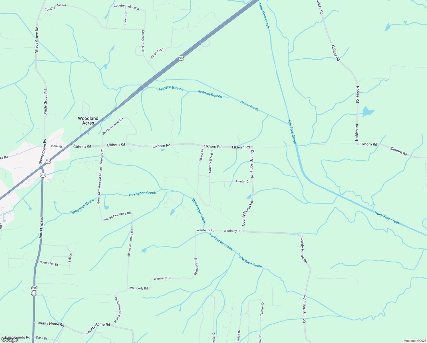 map of restaurants, bars, coffee shops, grocery stores, and more near 215 Country Wood Dr in Paris