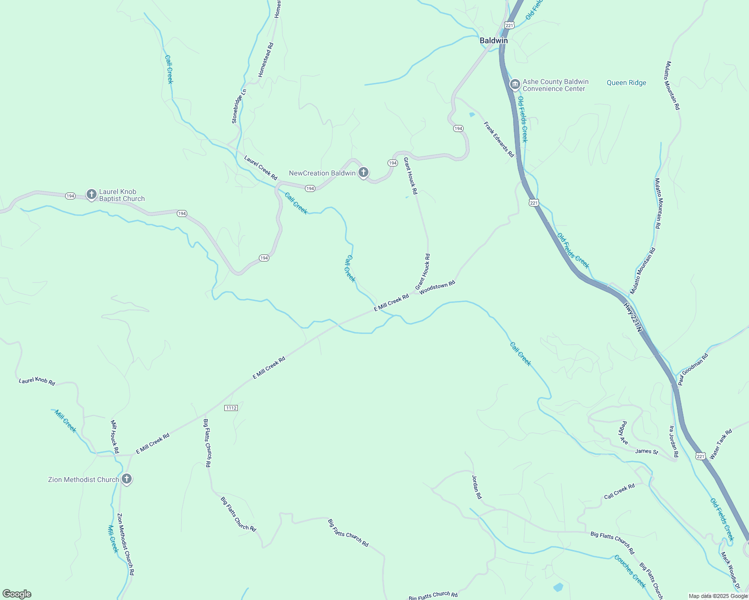 map of restaurants, bars, coffee shops, grocery stores, and more near 270 East Mill Creek Road in Todd