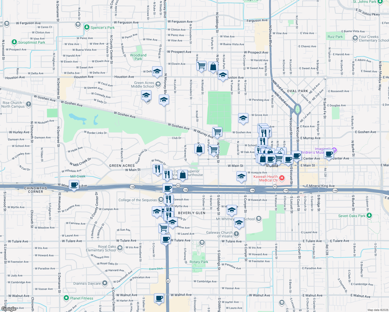 205 North Hall Street, Visalia CA - Walk Score