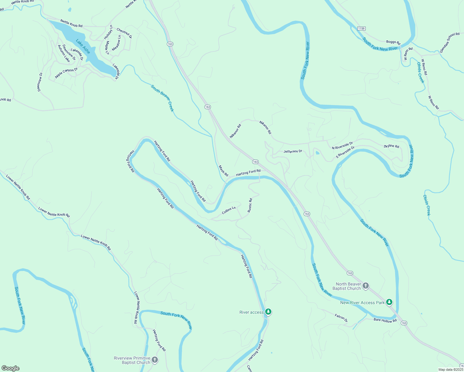 map of restaurants, bars, coffee shops, grocery stores, and more near 325 River Lane in West Jefferson