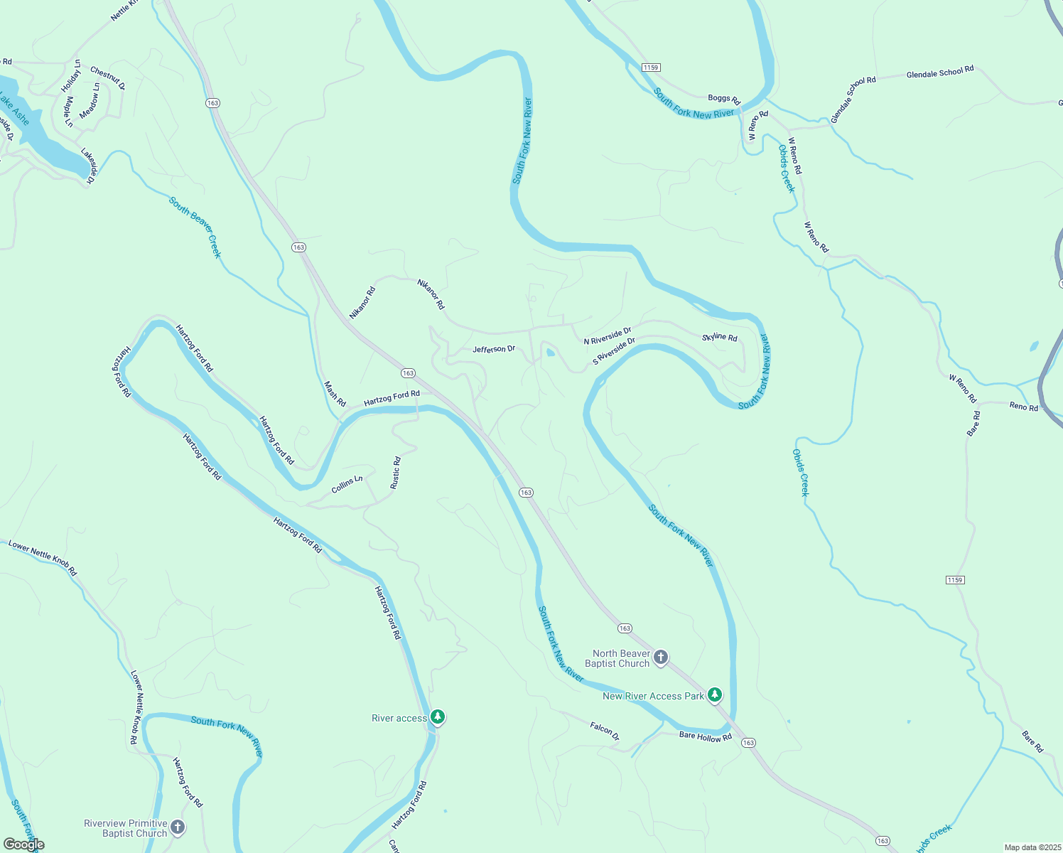 map of restaurants, bars, coffee shops, grocery stores, and more near 261 Burgess Drive in West Jefferson