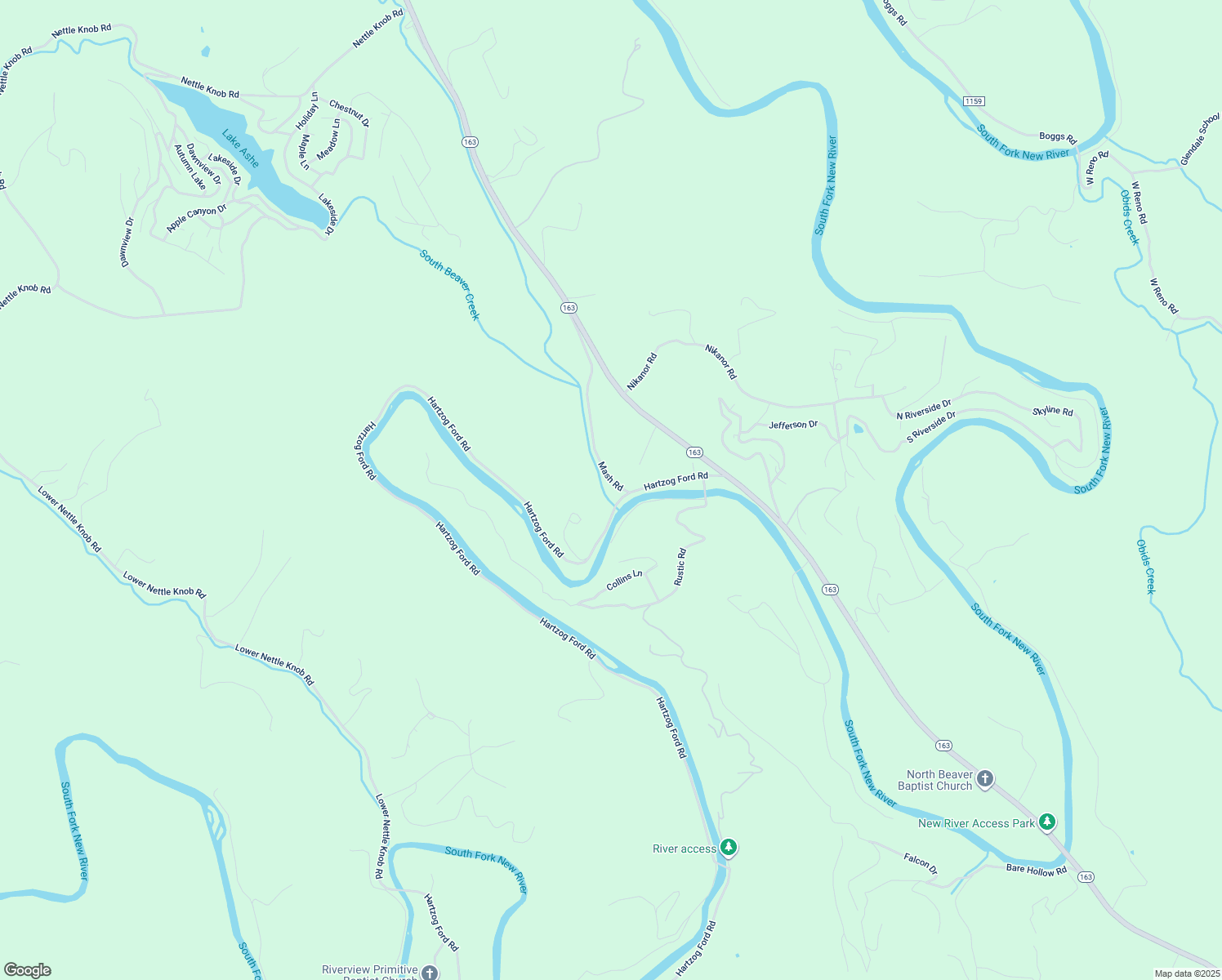map of restaurants, bars, coffee shops, grocery stores, and more near 668 Mash Road in West Jefferson