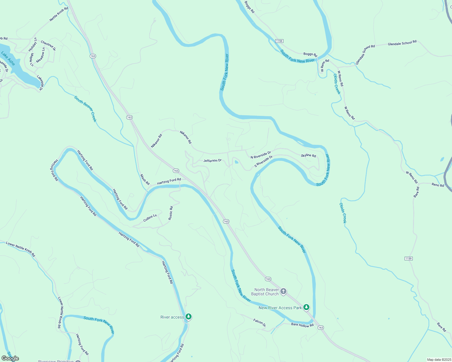 map of restaurants, bars, coffee shops, grocery stores, and more near 116 Burgess Drive in West Jefferson