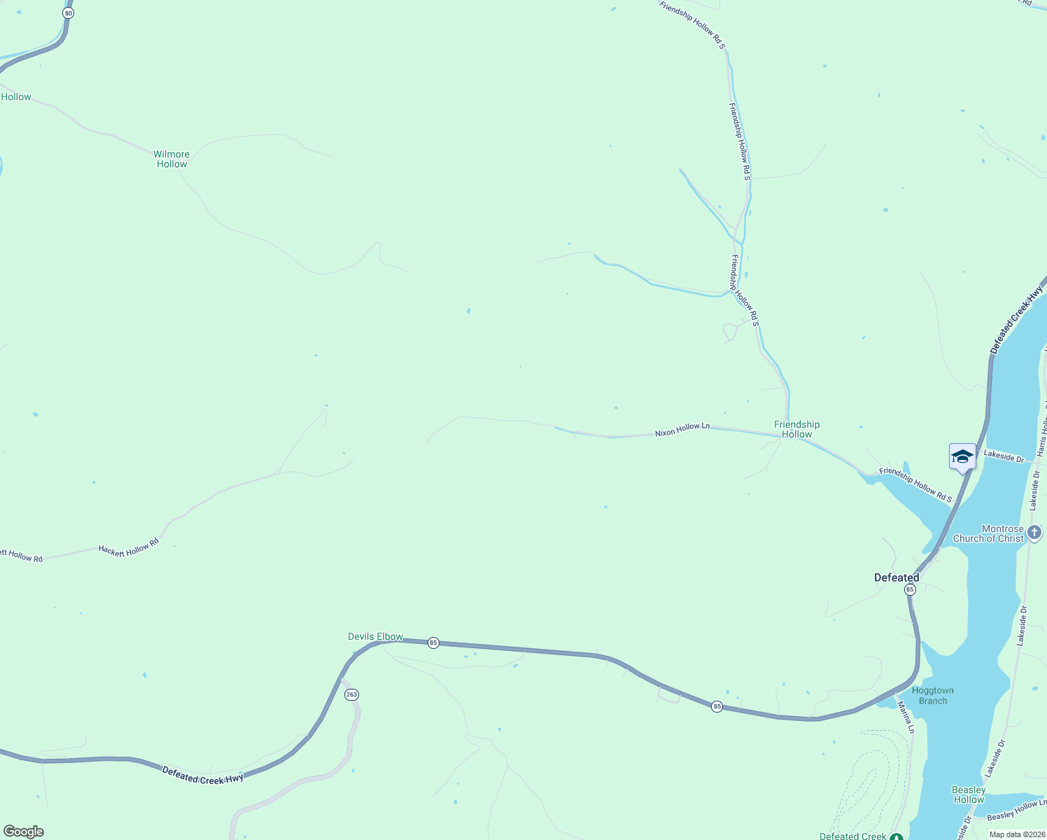map of restaurants, bars, coffee shops, grocery stores, and more near 103 Nixon Hollow Lane in Pleasant Shade