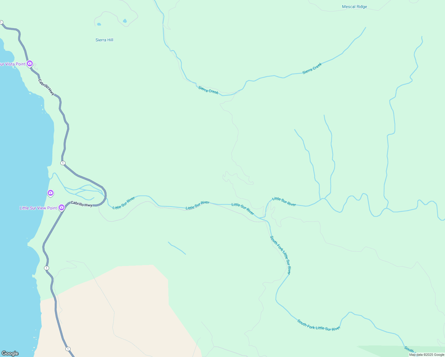 map of restaurants, bars, coffee shops, grocery stores, and more near Coast Road in Monterey