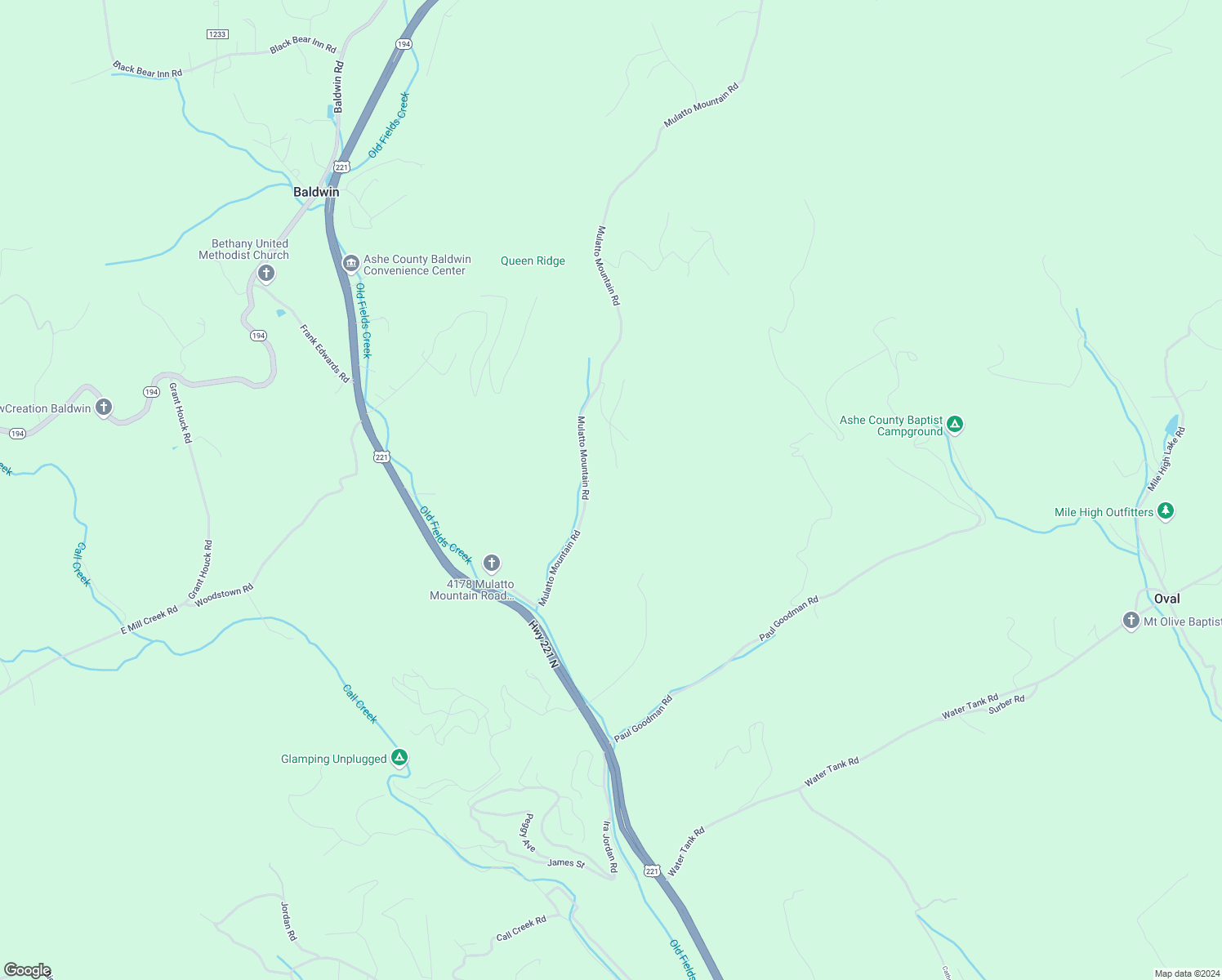 map of restaurants, bars, coffee shops, grocery stores, and more near 3681 Mulatto Mountain Road in Fleetwood