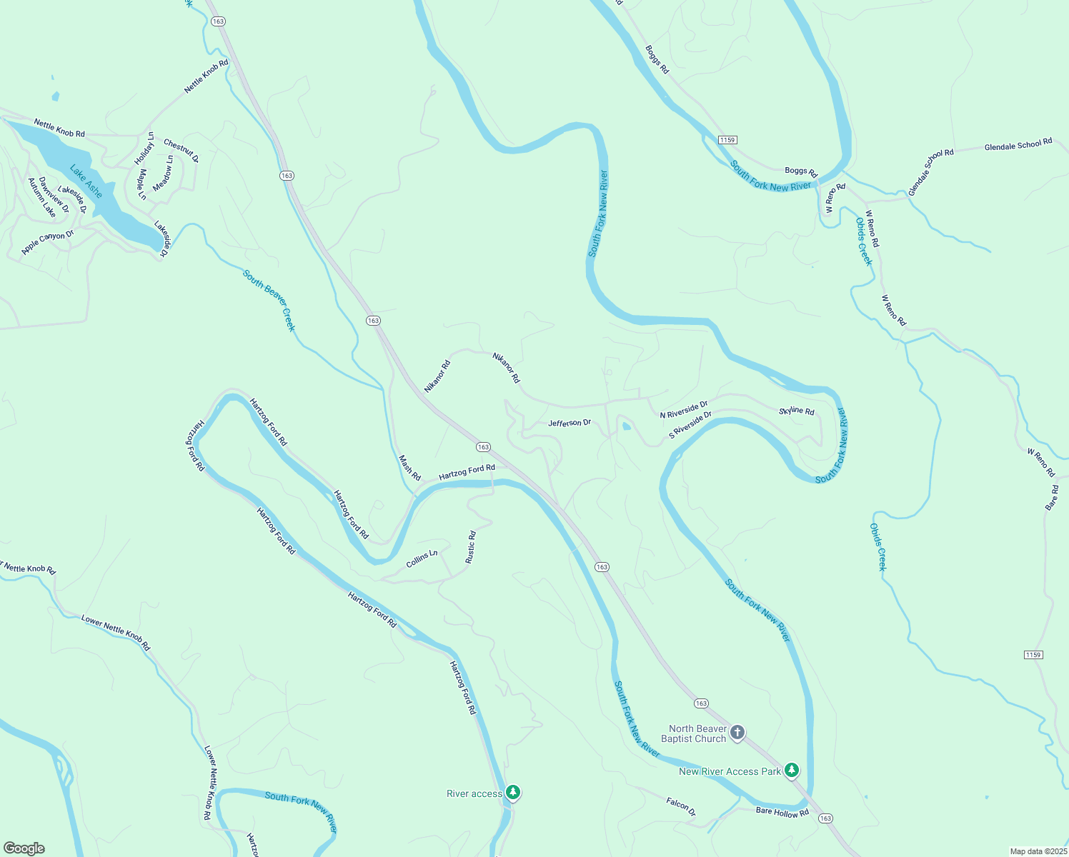 map of restaurants, bars, coffee shops, grocery stores, and more near 417 Jefferson Drive in West Jefferson